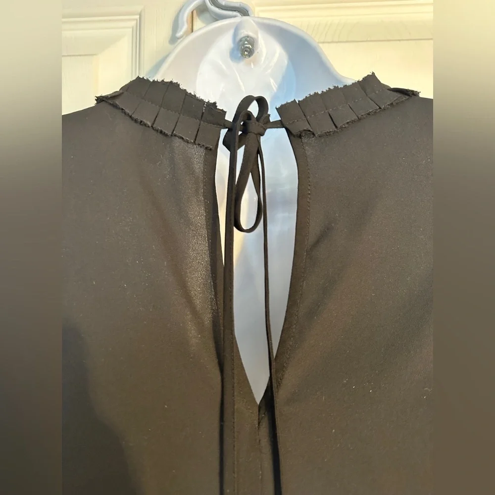 J.Crew pleated neck and arms tank. Black size 2.